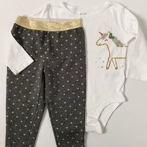 Carters holiday unicorn set